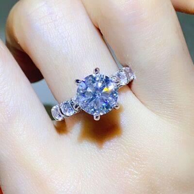 3 Carat Moissanite 925 Sterling Silver Ring - Clothes For Her Online Store