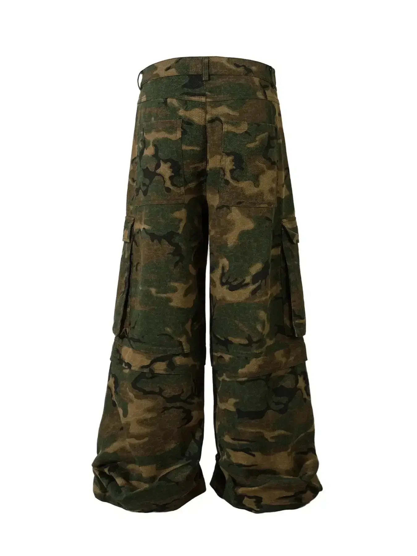 Men's Wide Leg Camouflage Cargo Pants