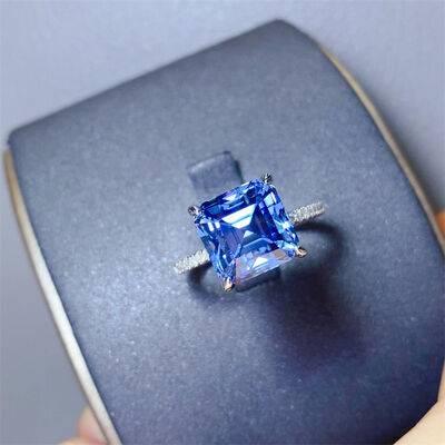 5 Carat Moissanite Zircon 925 Sterling Silver Ring - Clothes For Her Online Store
