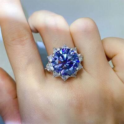 10 Carat Moissanite 925 Sterling Silver Ring - Clothes For Her Online Store