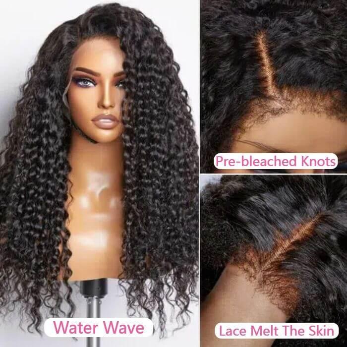 4C Kinky Baby Hair Undetectable Breathable Soft Invisible Edge Lace Front Wig,13X4 13X6 Water Wave Frontal Human Hair Wigs - Clothes For Her Online Store