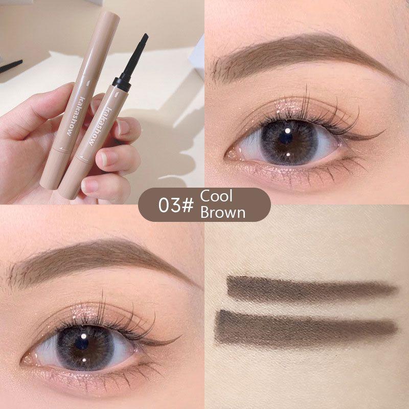 4 Kleuren Geverfd Wenkbrauw Crème Waterproof Langdurige Stereotiepe Grijs Bruin Wenkbrauw Poeder 2 In 1 Wenkbrauw Potlood Make-Up Cosmetica - Clothes For Her Online Store