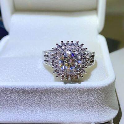 2 Carat Moissanite 925 Sterling Silver Ring - Clothes For Her Online Store