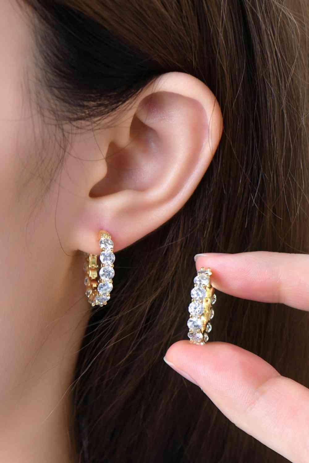 7.2 Carat Moissanite 925 Sterling Silver Earrings - Clothes For Her Online Store