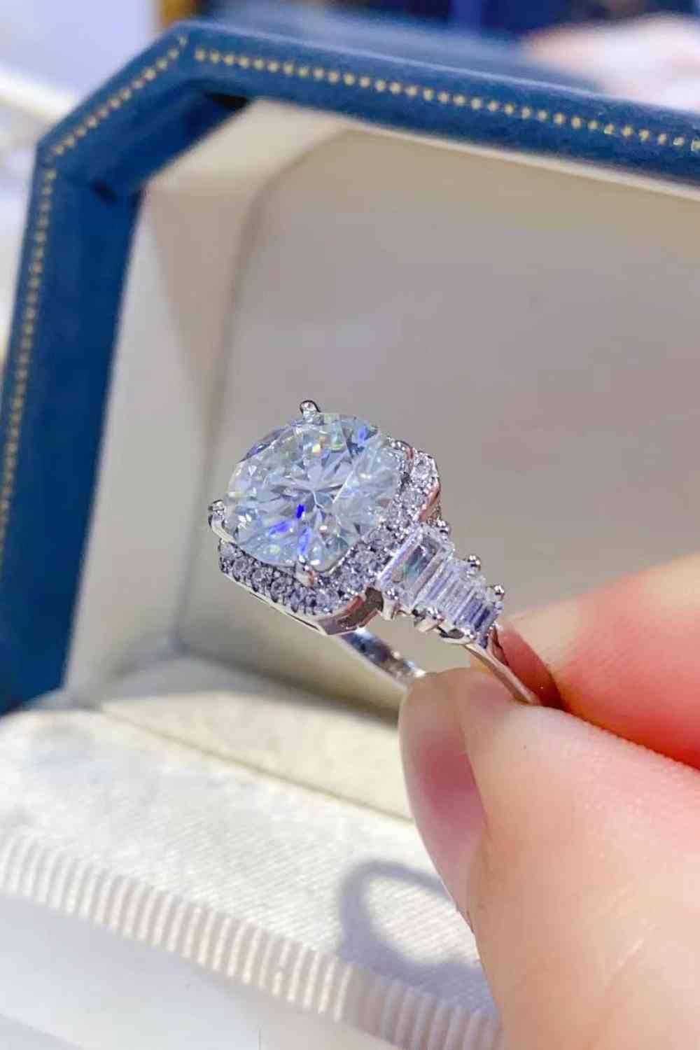 3 Carat Moissanite 925 Sterling Silver Ring - Clothes For Her Online Store