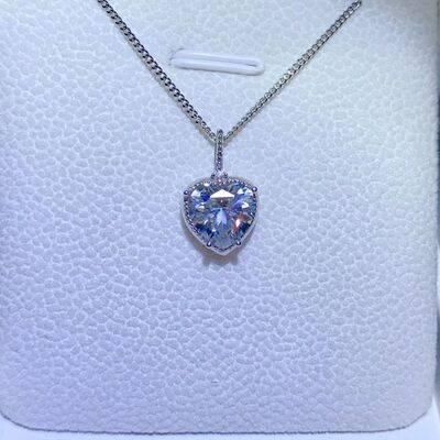 2 Carat Moissanite 925 Sterling Silver Necklace - Clothes For Her Online Store