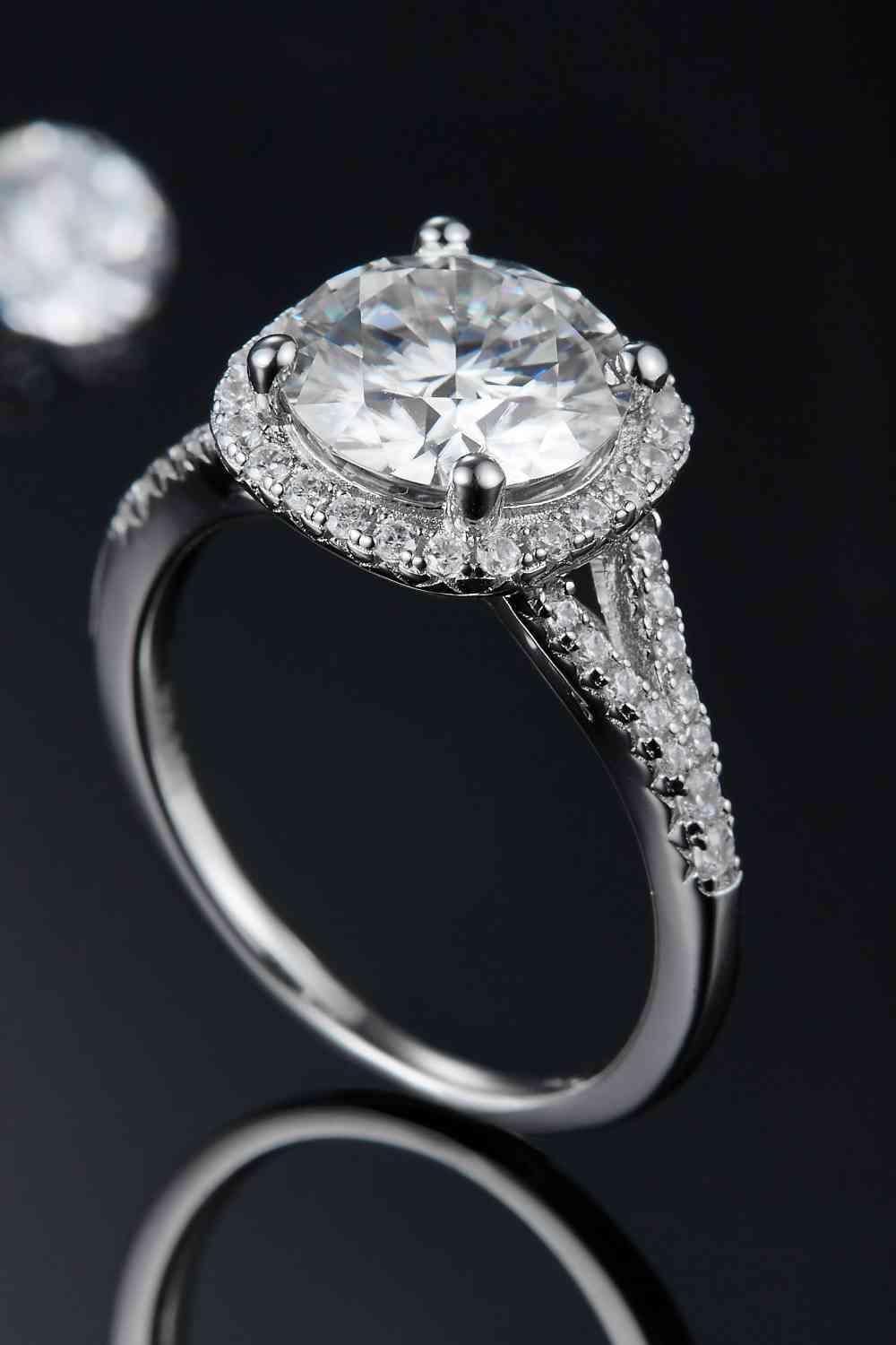 3 Carat Moissanite Halo Ring - Clothes For Her Online Store