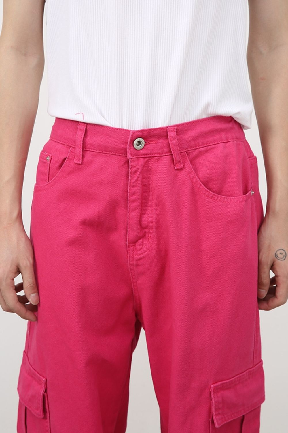 Men's Loose Jeans with Cargo Pockets - Clothes For Her Online Store