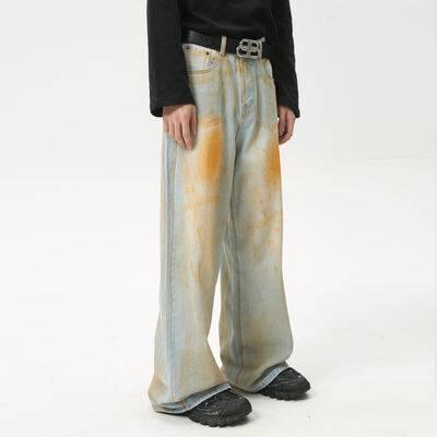Waste Soil Wide Leg Jeans - Clothes For Her Online Store