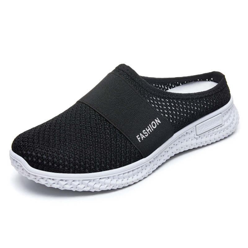 Round Toe Mesh Slip-On Sneakers - Clothes For Her Online Store