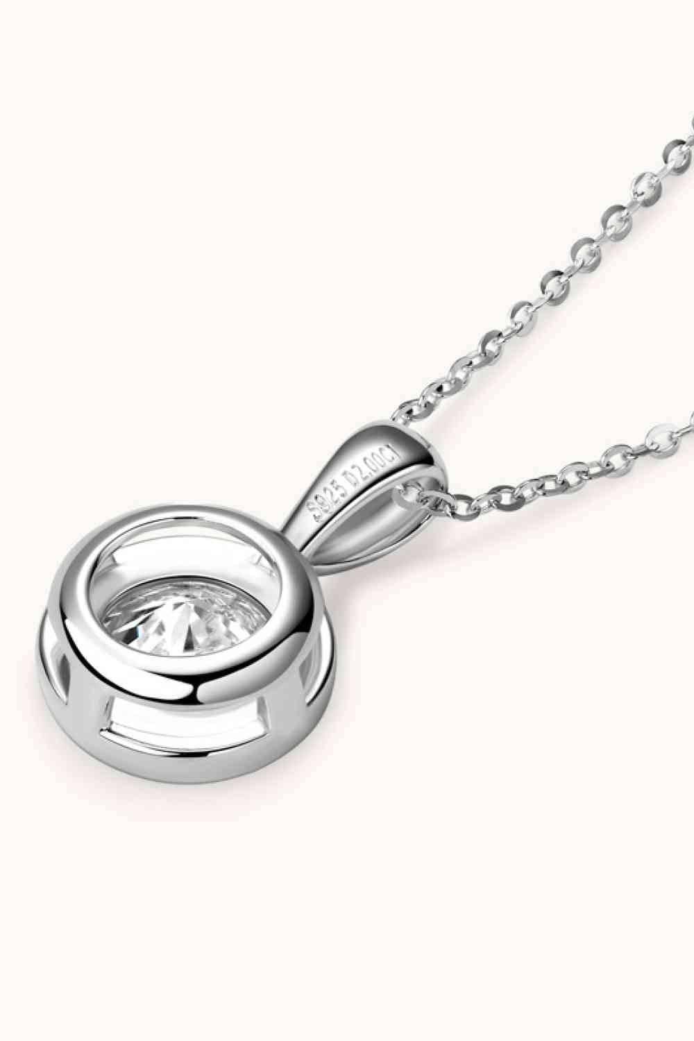 2 Carat Moissanite 925 Sterling Silver Necklace - Clothes For Her Online Store