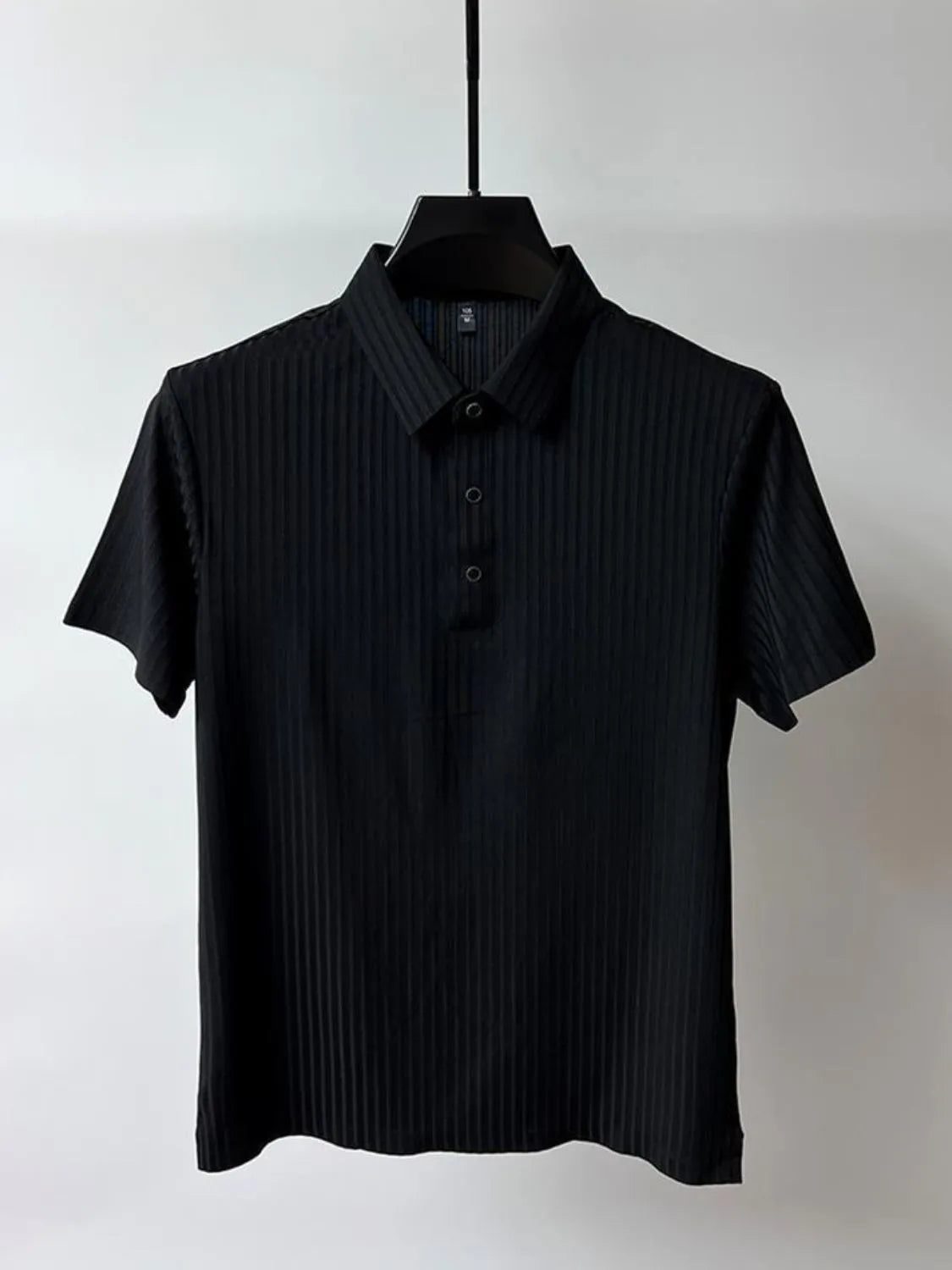 Men's Full Size Button Detail Short Sleeve Polo Plus Size