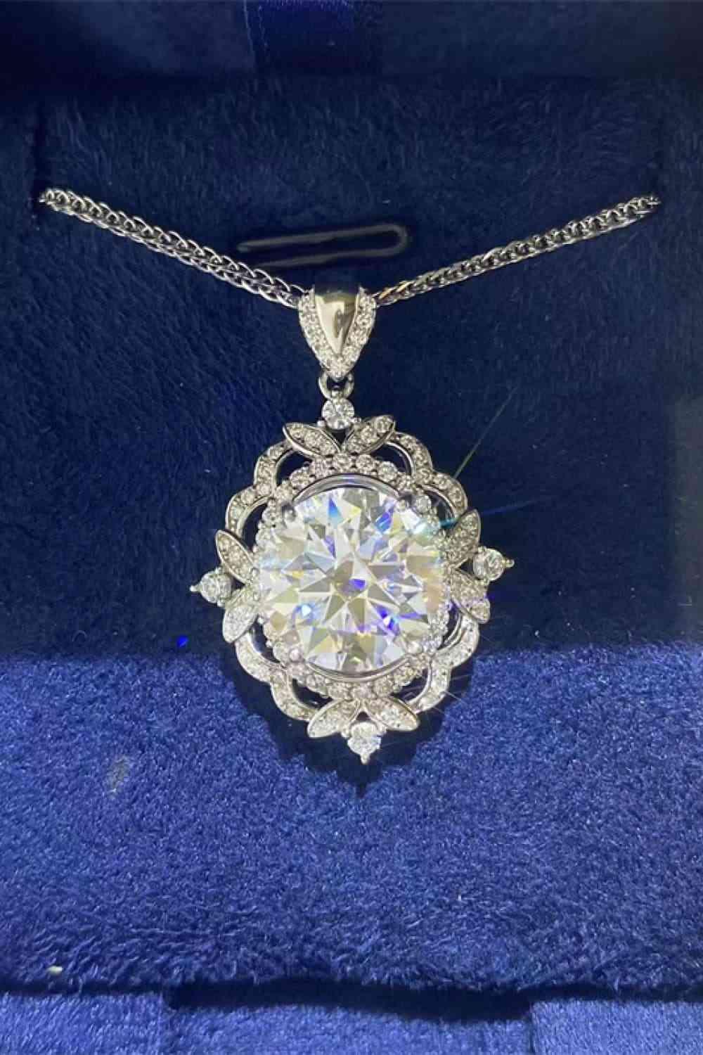 5 Carat Moissanite 925 Sterling Silver Necklace - Clothes For Her Online Store