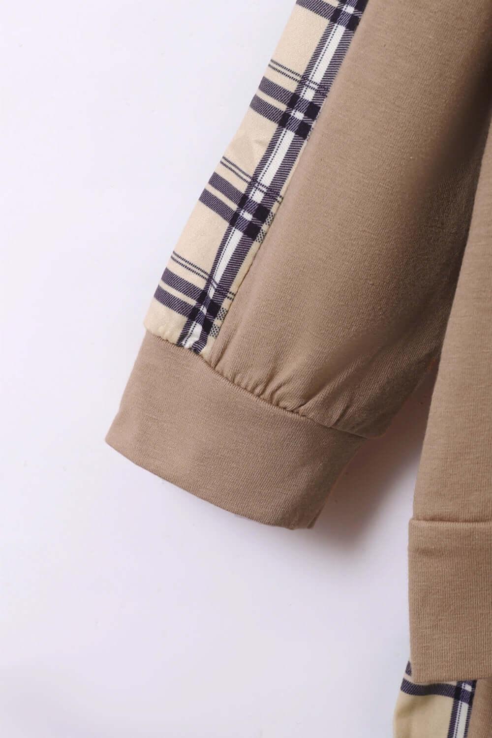 Children's Plaid Hoodie and pants Set - Clothes For Her Online Store