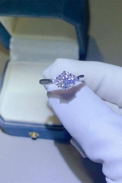 2 Carat Moissanite 925 Sterling Silver Ring - Clothes For Her Online Store