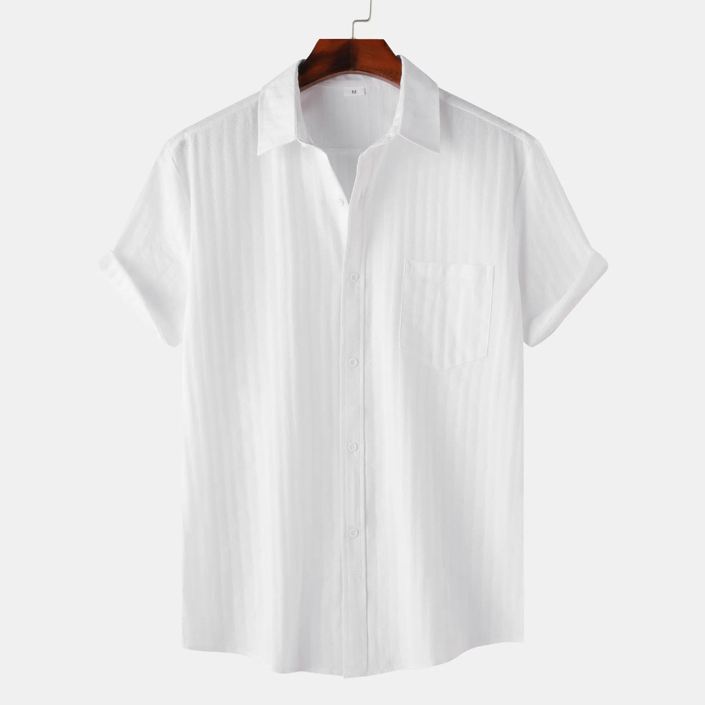 Men's Casual Short Sleeve Button Down Shirt