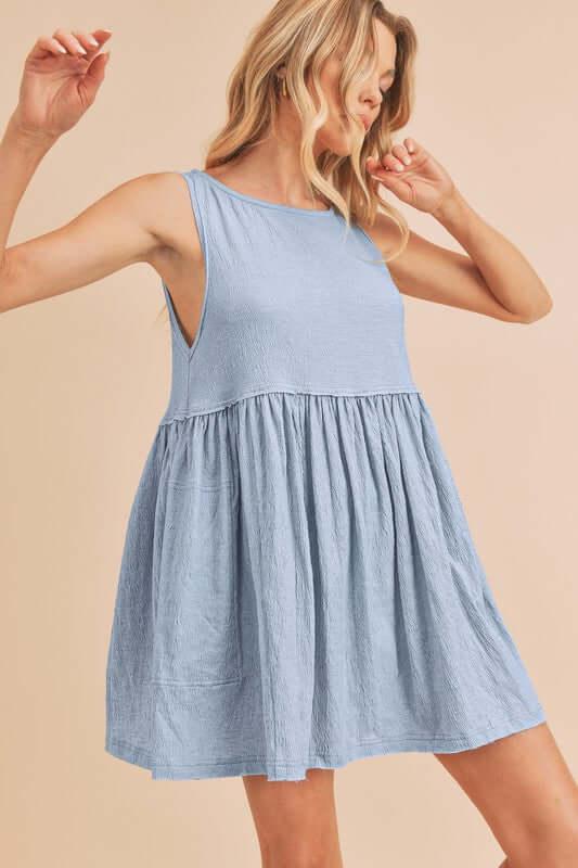 Aemi + Co Round Neck Mini Tank Dress - Clothes For Her Online Store