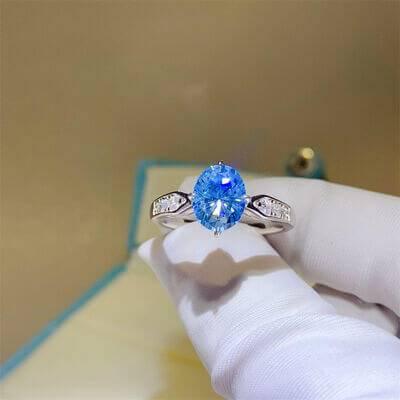 2 Carat Moissanite 925 Sterling Silver Ring - Clothes For Her Online Store