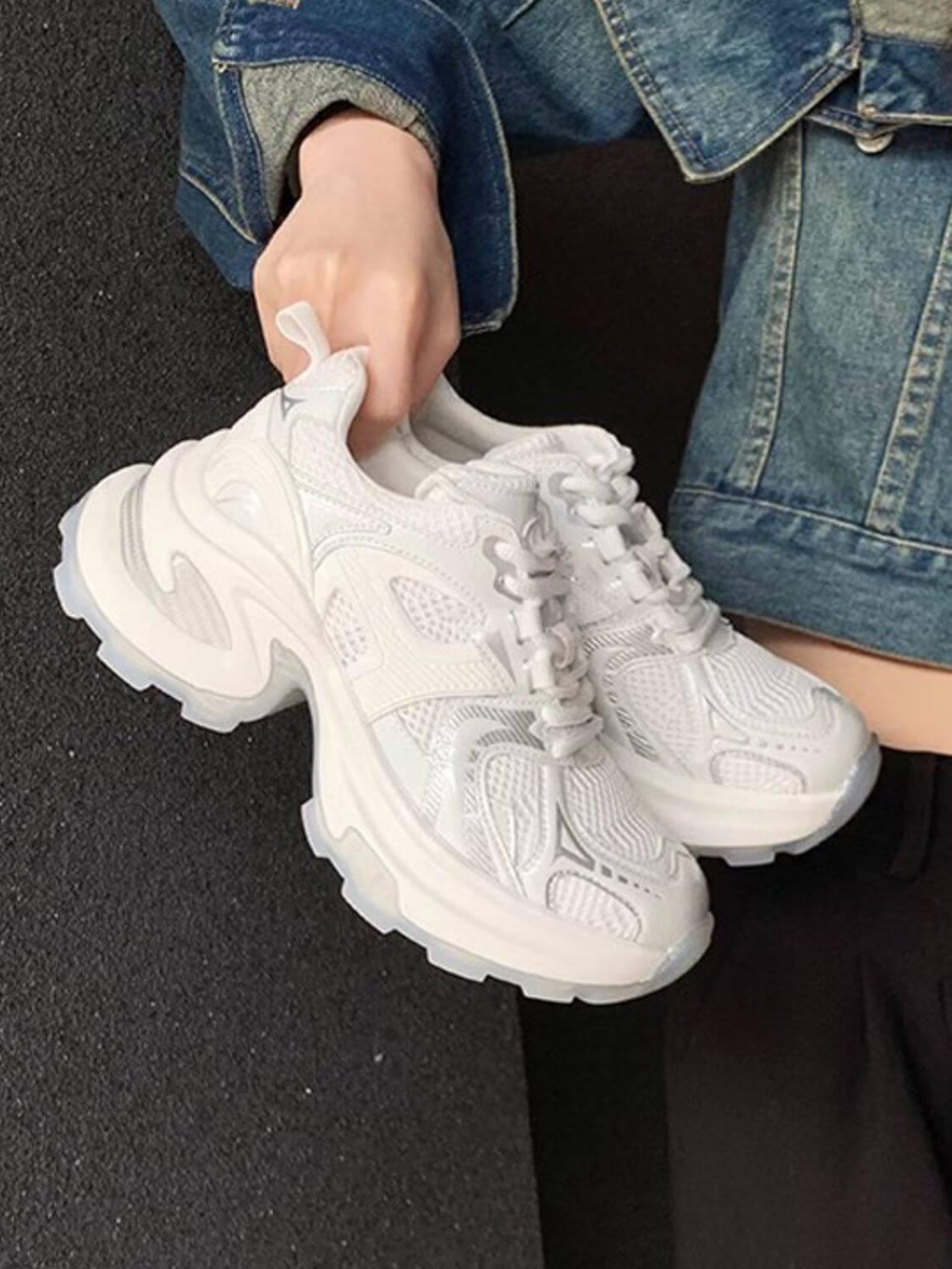 Round Toe Platform Athletic - Clothes For Her Online Store