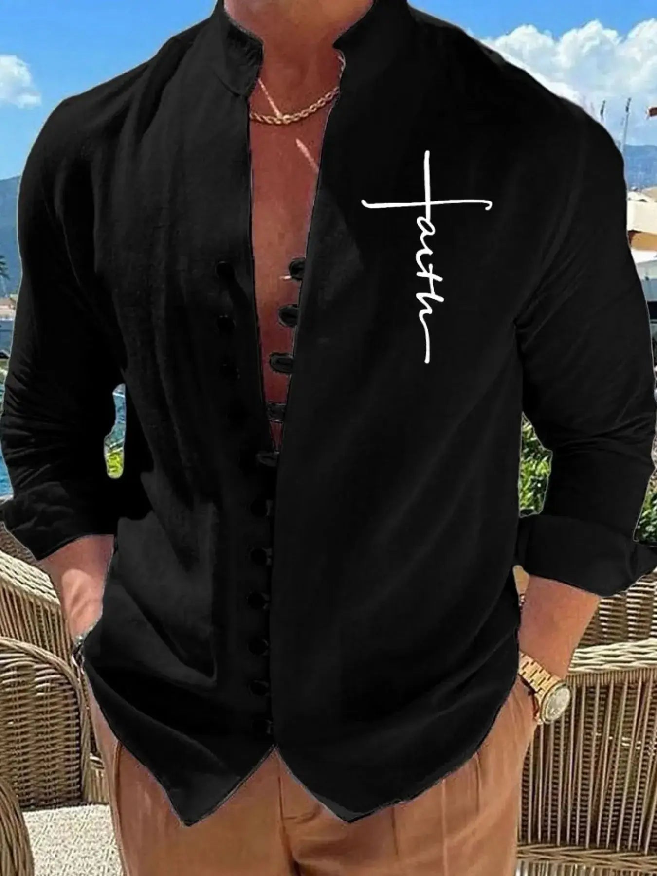 Men's Full Size Button Down Casual Shirt Plus Size