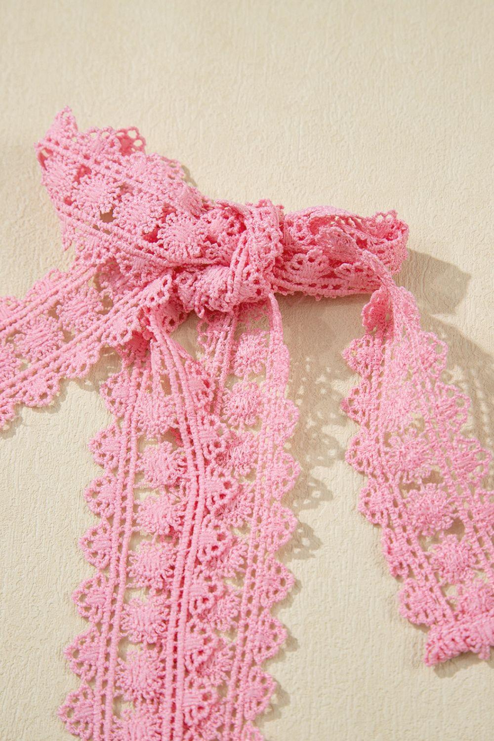 Floral Lace Tied Strap Square Neck Dress with Pockets - Clothes For Her Online Store