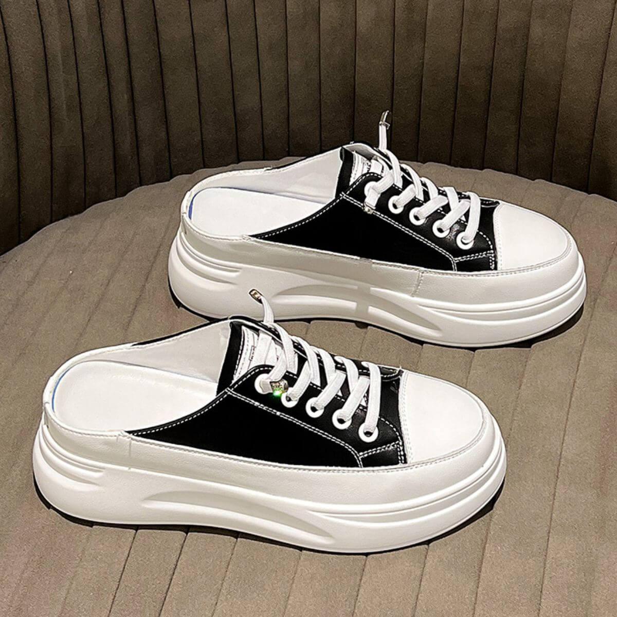 Round Toe Platform Slip On Sneakers - Clothes For Her Online Store
