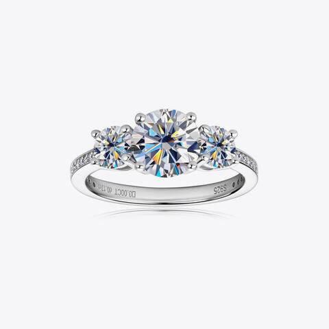 3 Carat Moissanite 925 Sterling Silver Ring - Clothes For Her Online Store