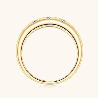 925 Sterling Silver Inlaid Moissanite Star Ring - Clothes For Her Online Store