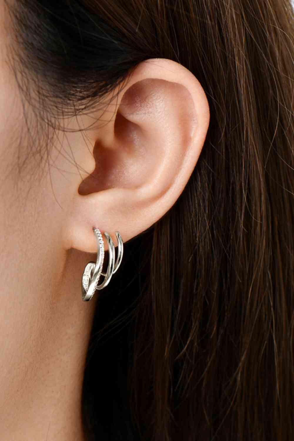 Moissanite 925 Sterling Silver Earrings - Clothes For Her Online Store