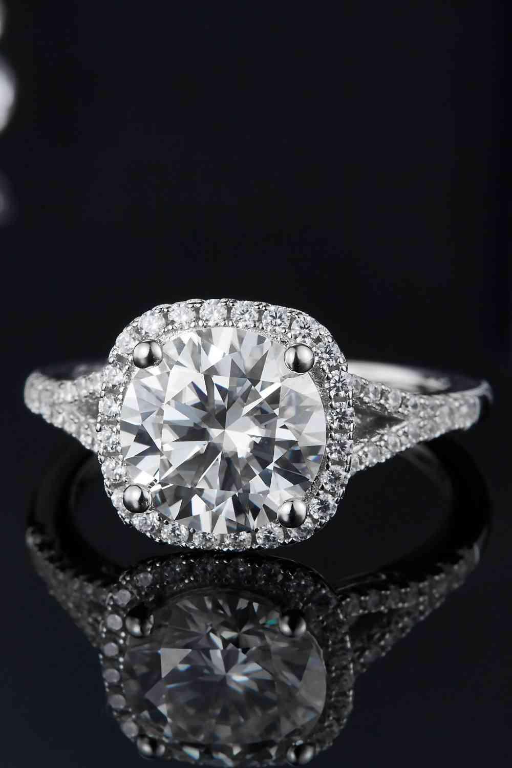 3 Carat Moissanite Halo Ring - Clothes For Her Online Store
