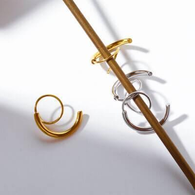 Stainless Steel Spiral Earrings - Clothes For Her Online Store