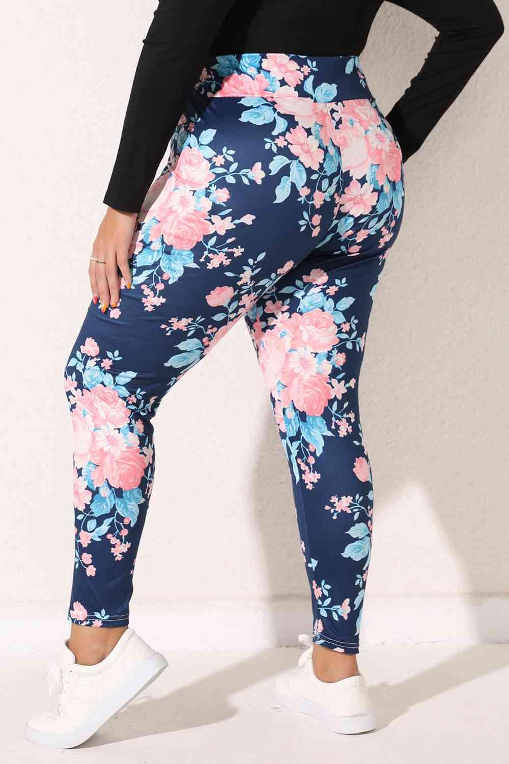 Plus Size Floral Print Legging - Clothes For Her Online Store