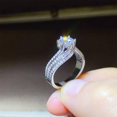 1 Carat Moissanite 925 Sterling Silver Ring - Clothes For Her Online Store