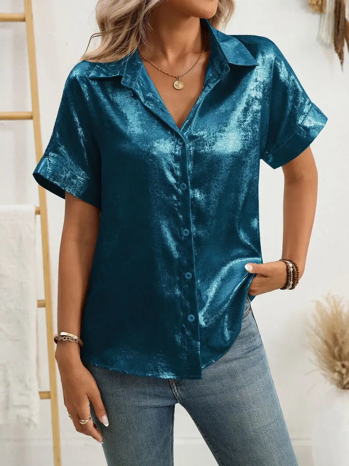 Button Up Short Sleeve Shirt