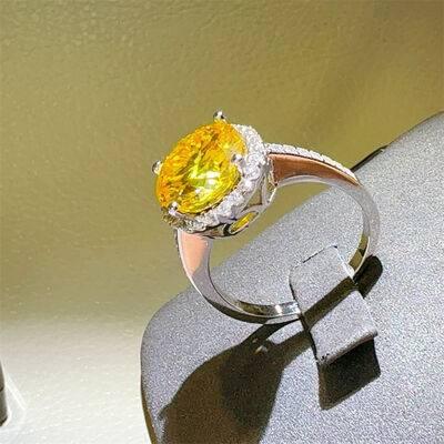 3 Carat Moissanite Zircon 925 Sterling Silver Ring - Clothes For Her Online Store
