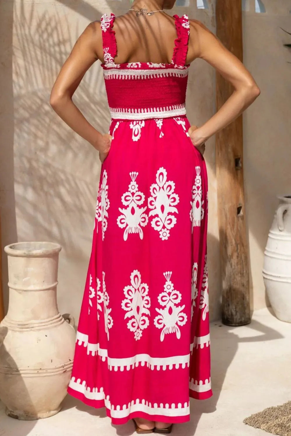 Printed Square Neck Cami Dress