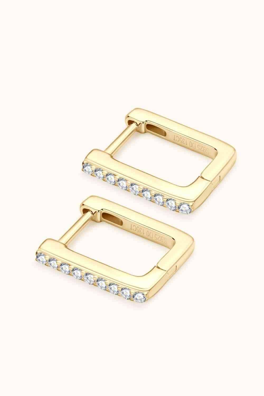 Moissanite Geometric 925 Sterling Silver Earrings - Clothes For Her Online Store