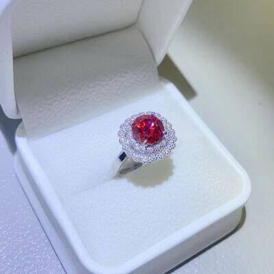 2 Carat Moissanite 925 Sterling Silver Ring - Clothes For Her Online Store