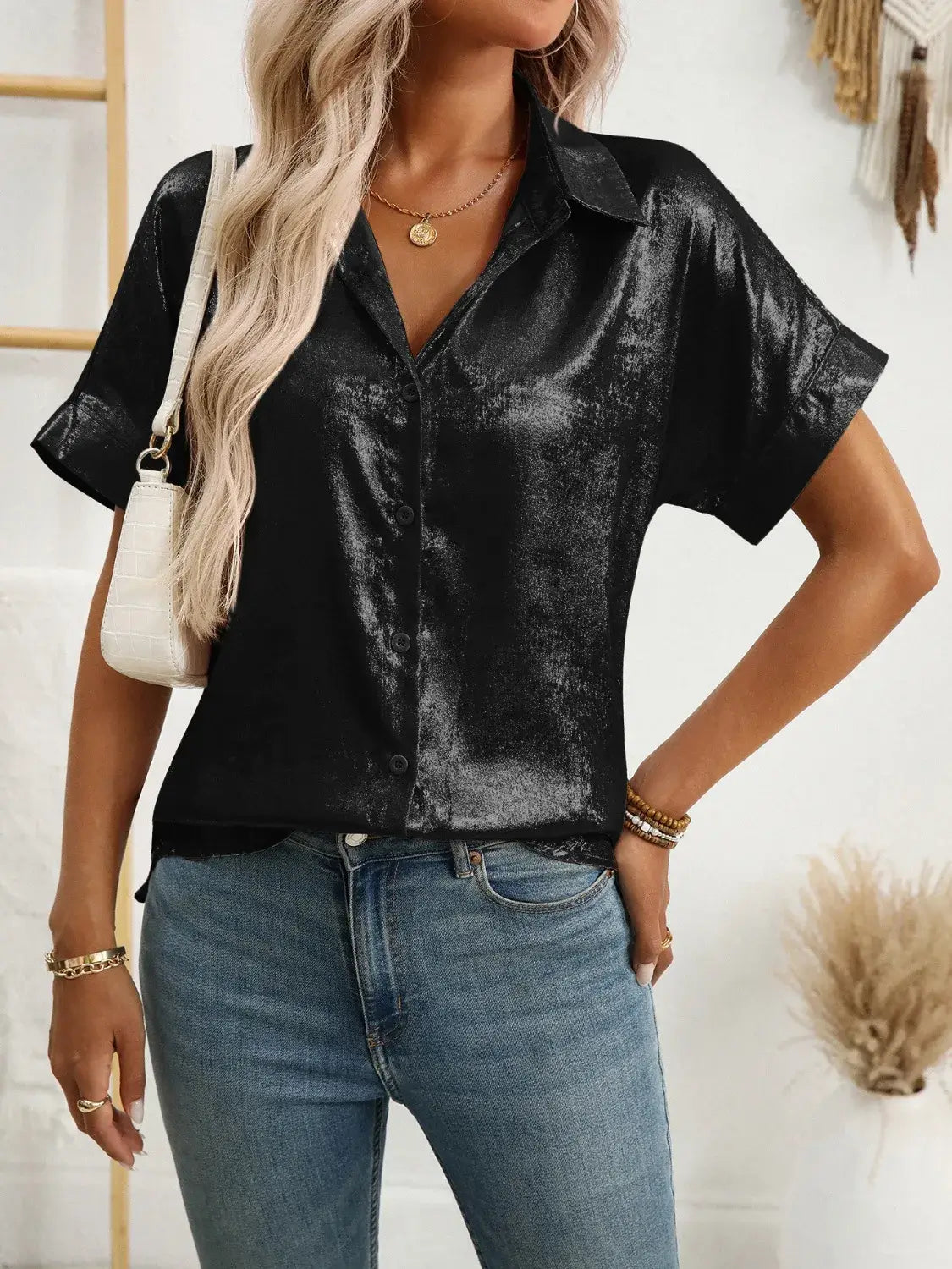 Button Up Short Sleeve Shirt