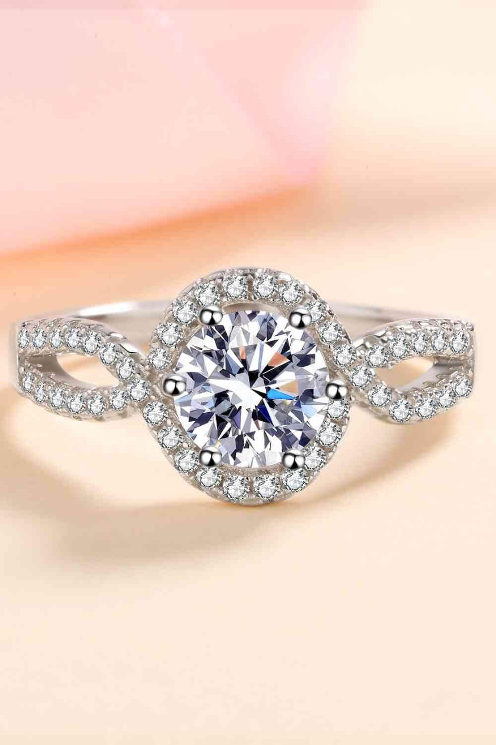 Feel The Joy 925 Sterling Silver Moissanite Ring - Clothes For Her Online Store