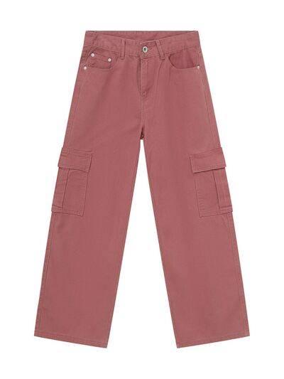 Wide Leg Cargo Jeans - Clothes For Her Online Store