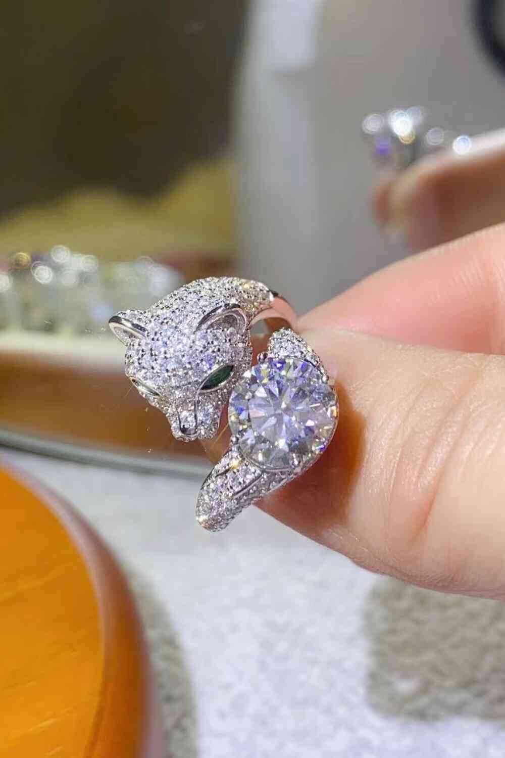 2 Carat Moissanite Adjustable Animal Ring - Clothes For Her Online Store