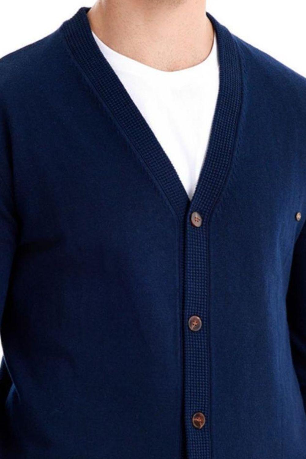 Men's Button Down V-Neck Cardigan - Clothes For Her Online Store