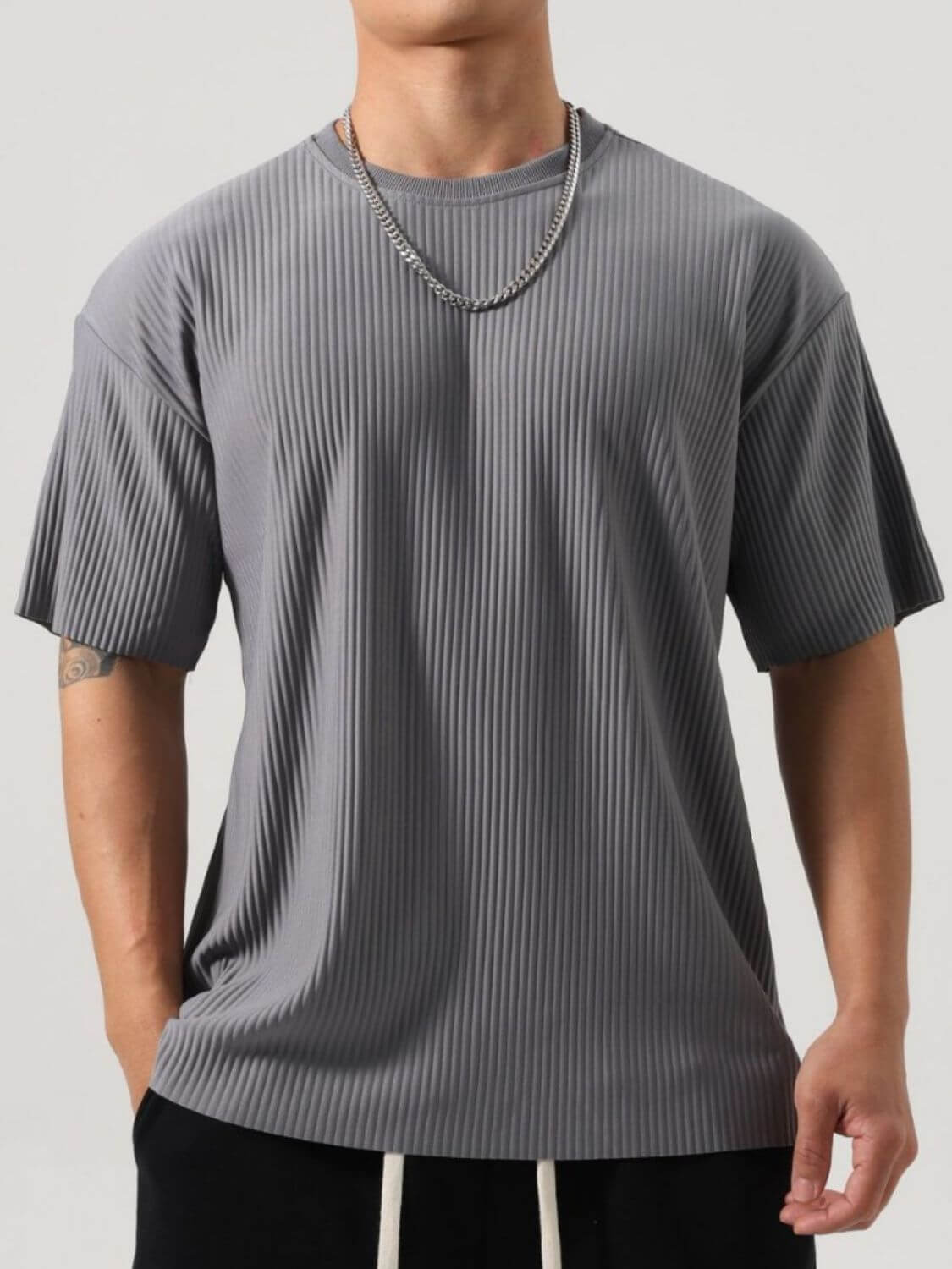 Men's Plus Size Round Neck Half Sleeve T-Shirt