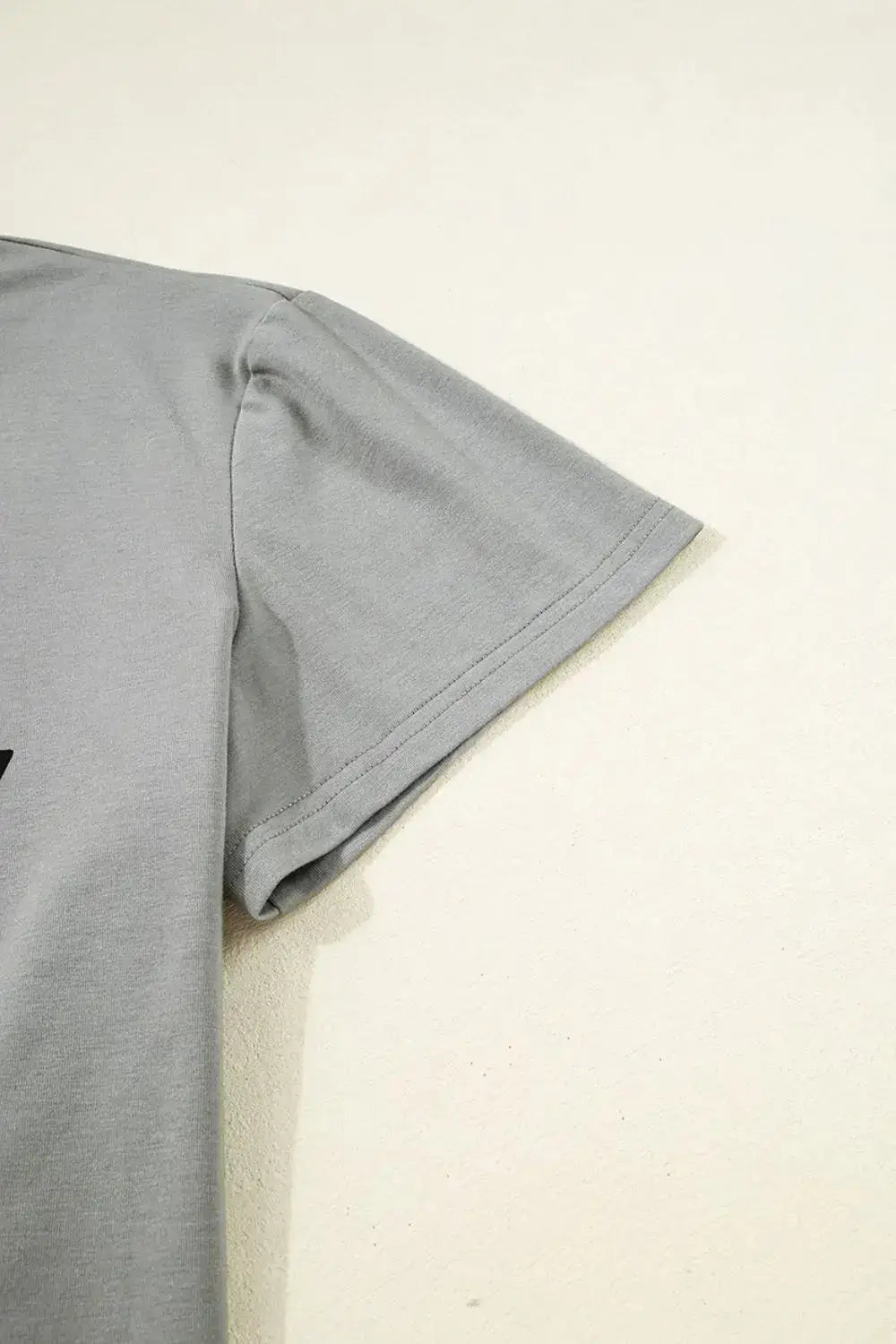 Letter Graphic Round Neck Short Sleeve T-Shirt - Clothes For Her Online Store