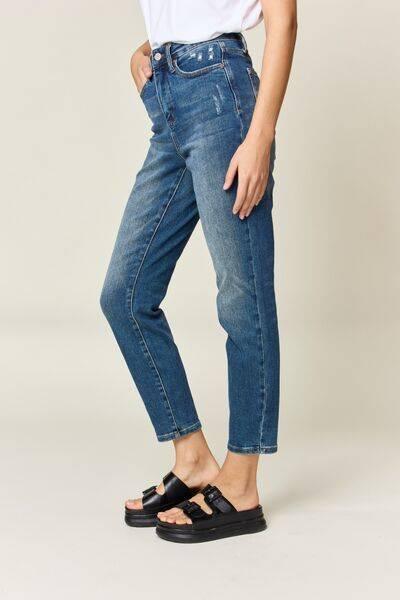 Judy Blue Full Size Tummy Control High Waist Slim Jeans - Clothes For Her Online Store