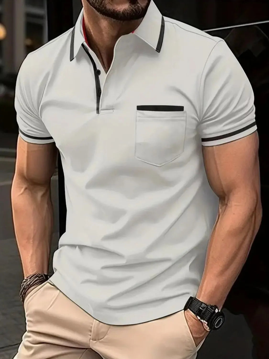 Men's Full Size Collared Neck Short Sleeve Polo Plus Size