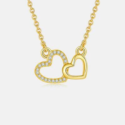 Moissanite 925 Sterling Silver Heart Necklace - Clothes For Her Online Store