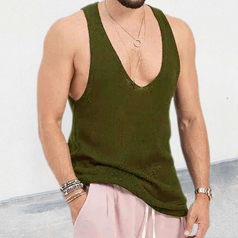 Men's Scoop Neck Knit Tank - Clothes For Her Online Store
