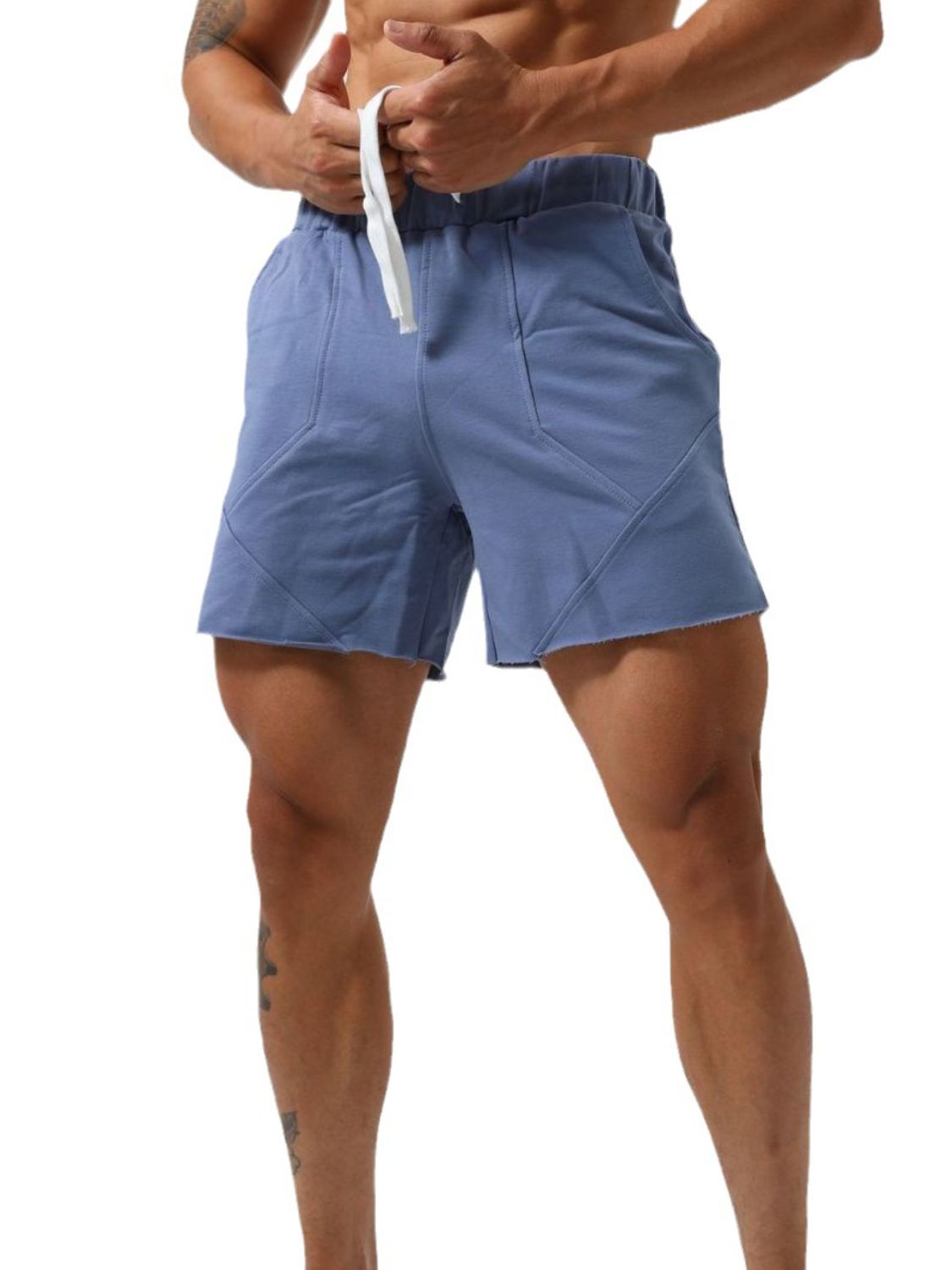 Men's Plus Size Drawstring Elastic Waist Shorts